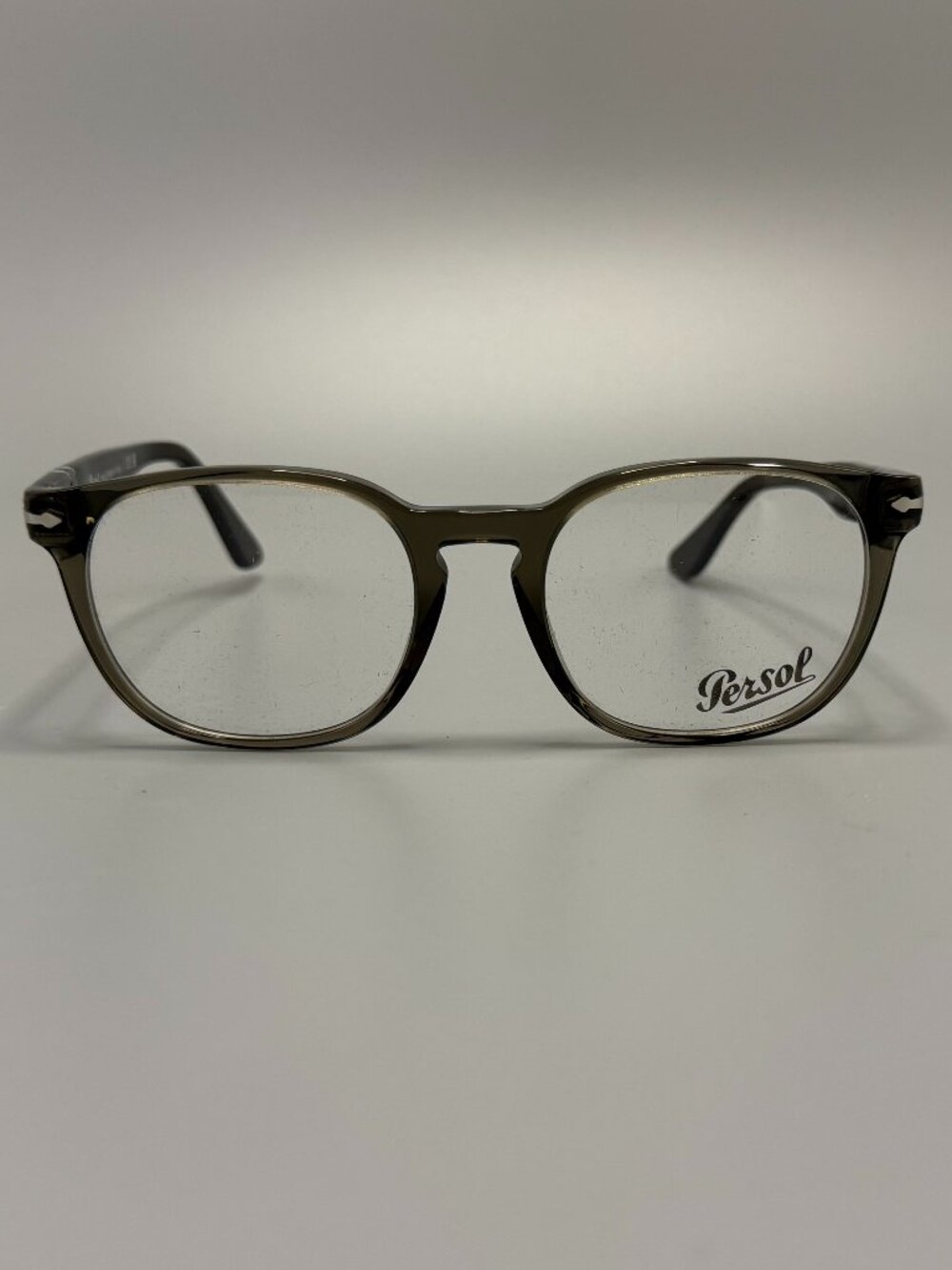 TITLE  Persol PO3283V 1103 Transparent Taupe Grey Eyeglasses 52-19-145 Italy